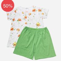 PIGIAMA DONNA CORTO 100% FRESCO COTONE MADE IN ITALY V5