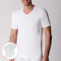 2 MAGLIE SCOLLO A V BIO COTONE LOVABLE L0A6E