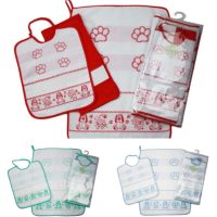 SET BAVAGLIA C/ASCIUGAMANO RICAMABILE COM266